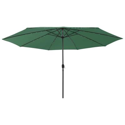 Parasol met LED-verlichting 400 cm groen
