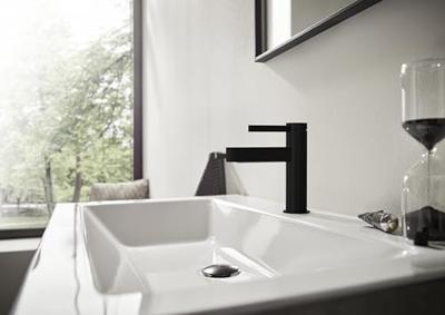 Hansgrohe Wastafelmengkraan Finoris Eengreeps 110 met PushOpen Waste Mat Zwart - thumbnail