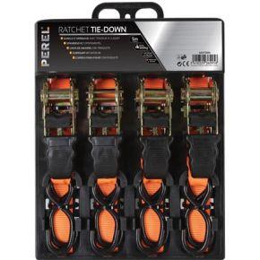 Spanband met opspanratel 500 kg 25 mm x 5 m 4 st. Velleman - Velleman