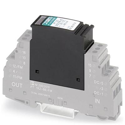 Phoenix Contact 2920065 PT 1X2-12DC/FM-ST Insteekbare overspanningsafleider Set van 10 stuks Overspanningsbeveiliging voor: Verdeelkast 10 kA 10 stuk(s) Phoenix Contact 2920065 PT 1X2-12DC/FM-ST Insteekbare overspanningsafleider Set van 10 stuks Overspanningsbeveiliging voor: Verdeelkast 10 kA 10 stuk(s)
