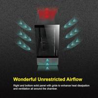 AZZA Tiara 501B Midi-tower PC-behuizing Zwart - thumbnail