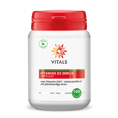 Vitals Vitamine D3 3000IE 100 Vegetarische capsules