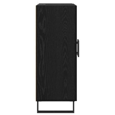 Dressoir Zwart Eiken 69,5 x 34 x 90 cm Bewerkt hout