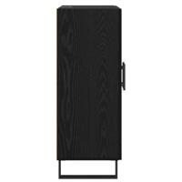 Dressoir Zwart Eiken 69,5 x 34 x 90 cm Bewerkt hout - thumbnail