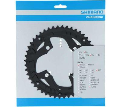 Shimano kettingblad alivio fc-t4060 zwart (voor 48-38-28t)