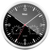 Mebus 56731 Wandklok Kwarts 25 cm x 40 mm Zilver - thumbnail