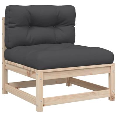 5-delige Loungeset met kussens massief grenenhout