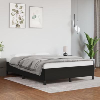 Bedframe kunstleer zwart 140x190 cm