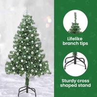 VidaXL Kerstboom met 300 led met standaard groen 210 cm pvc - thumbnail