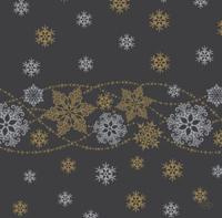 Servetten Snow Glitter Black Dunilin Soft 40 x 40 cm Duni - Duni - thumbnail