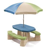 Step2 Naturally Playful Picknicktafel met parasol (aqua) - thumbnail