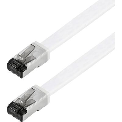 Maxtrack TI56-5L RJ45 Netwerkkabel, patchkabel CAT 8.1 U/FTP 5 m Wit Plat 1 stuk(s) Maxtrack TI56-5L RJ45 Netwerkkabel, patchkabel CAT 8.1 U/FTP 5 m Wit Plat 1 stuk(s)