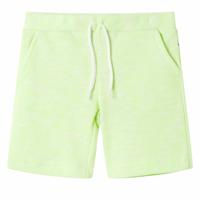 VidaXL Kindershorts met trekkoord 140 neongeel - thumbnail