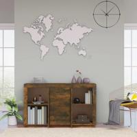 Dressoir 120x36x69 cm bewerkt hout gerookt eikenkleurig - thumbnail