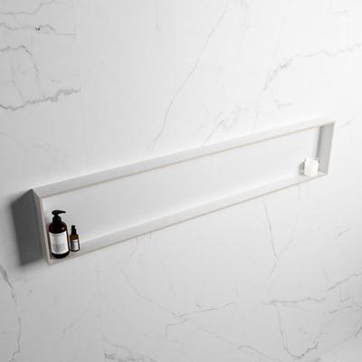 MONDIAZ EASY Nis 149,5x29,5cm in solid surface kleur Linen | Talc. 1 vak geschikt voor in- of opbouw MONDIAZ EASY Nis 149,5x29,5cm in solid surface kleur Linen | Talc. 1 vak geschikt voor in- of opbouw