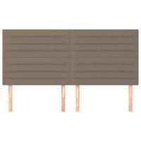 Hoofdborden 4 st 90x5x78/88 cm stof taupe - thumbnail