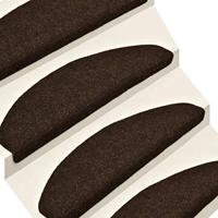 VidaXL Trapmatten zelfklevend 5 stuks 56x17x3 cm bruin halfrond - thumbnail