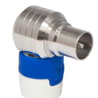 Hirschmann KOSWI5 Coax Connector Male Wit / Blauw - thumbnail