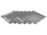 lupilu Set van 6 bouwplaten voor bouwstenen (Straat) - thumbnail