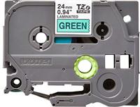 Labeltape Brother TZe, TZ TZe-751 PET Tapekleur: Groen Tekstkleur:Zwart 24 mm 8 m - thumbnail
