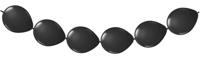 Folat BV Zwarte knoopballonnen, 8st. - thumbnail