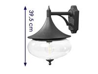 KonstSmide WandlampLibra klassiek 40cm mat zwart - 581-750 - thumbnail