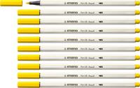 Brushstift stabilo pen 68/44 geel | 10 stuks - thumbnail