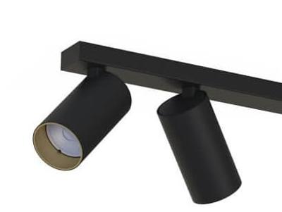 Lyora 3-lichts opbouwspotMono zwart met gouden binnenkant - 7767
