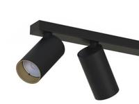 Lyora 3-lichts opbouwspotMono zwart met gouden binnenkant - 7767 - thumbnail