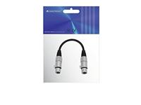 OMNITRONIC Adapter Cable XLR(F)/XLR(F) 0.2m bk - thumbnail
