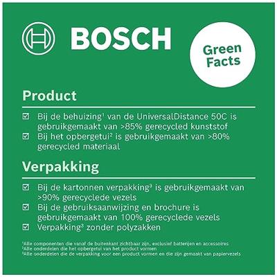 Bosch Groen UniversalDistance 50C Laserafstandsmeter | Inclusief Batterijen - 06036723Z0 - thumbnail