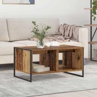 Salontafel Oud Hout 80 x 50 x 40 cm Bewerkt hout - thumbnail