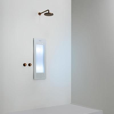 Sunshower Round Small Plus - Inbouw - Infrarood + Uv - 33 x 95 x 10 cm - Wit