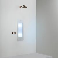 Sunshower Round Small Plus - Inbouw - Infrarood + Uv - 33 x 95 x 10 cm - Wit - thumbnail