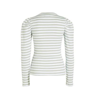PIECES gestreepte top mintgroen/wit PIECES gestreepte top mintgroen/wit