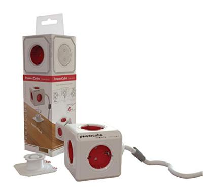 Allocacoc Powercube Extended 3.0m Rood - thumbnail