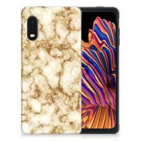 Samsung Xcover Pro | TPU | Siliconen hoesje | Marmer Goud - thumbnail