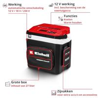 Einhell TE-COL 18/27 Li-Solo Accukoelbox Energielabel: D (A - G) 12 V, 18 V, 230 V 20 °C - thumbnail