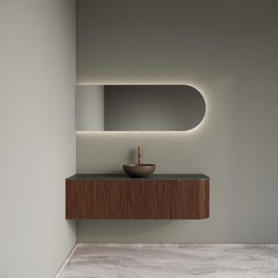 Badkamermeubelset Gliss Design Alluro 140 cm Links Walnut Badkamermeubelset Gliss Design Alluro 140 cm Links Walnut