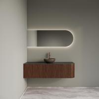 Badkamermeubelset Gliss Design Alluro 140 cm Links Walnut - thumbnail