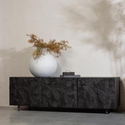 WOOOD TV-meubel 'Counter' Mangohout, 160cm, kleur zwart