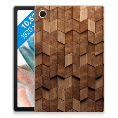 Silicone Tablet Hoes voor Samsung Galaxy Tab A8 2021/2022 Wooden Cubes Silicone Tablet Hoes voor Samsung Galaxy Tab A8 2021/2022 Wooden Cubes