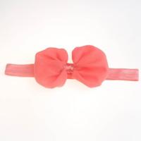 2 PC'S baby hoofdband lint chiffon Bow kinderen haar band hoofddeksels (watermeloen rood) - thumbnail