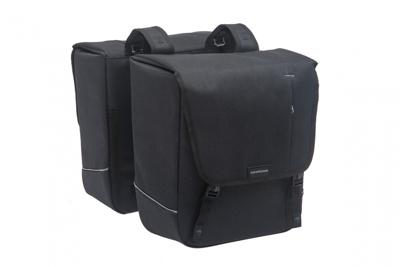 Newlooxs Nova double - zwarte dubbele fietstas voor elektrische fietsen - waterafstotend - 32l