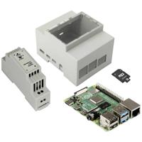 Joy-it DIN-Hutschienen-Kit Pi4 Raspberry Pi 4 B 4 GB 4 x 1.5 GHz Incl. DIN-railbehuizing, Incl. DIN-railnetvoeding, Incl. Noobs OS - thumbnail