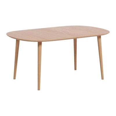 Kave Home Uitschuifbare Ovale Eettafel 'Oqui' 160 - 260 x 100cm, kleur Eiken Naturel