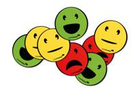 Magneet Legamaster emoticon 50mm assorti 6 stuks - thumbnail