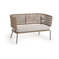 Kave Home 2-zits Tuinbank 'Nadin' 135cm, kleur Beige - thumbnail