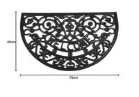 Siena Garden 368-1-441-002 Antik Rubberen mat (l x b x h) 75 x 45 x 1.2 cm Binnen/buiten Zwart - thumbnail