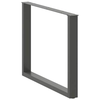 Eettafelpoten 3 st U-vormig 100x(72-73) cm staal antraciet